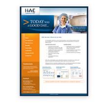 HAE website design by Clutch Marketing